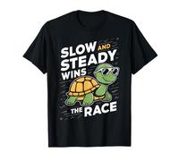 Turtle Turtles Slow And Steady vince la gara Maglietta