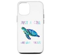 Turtle Watercolor Sea Ocean Just A Girl Who Loves Turtles Custodia per iPhone 12/12 Pro