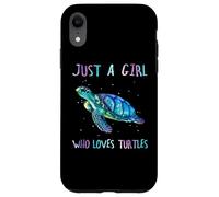 Turtle Watercolor Sea Ocean Just A Girl Who Loves Turtles Custodia per iPhone XR