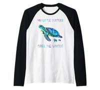 Turtle Watercolor Sea Ocean My Turtles Call Me Uncle Maglia con Maniche Raglan