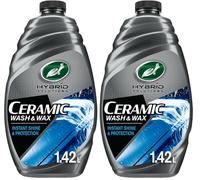 Turtle Wax Hybrid Solutions Lavaggio e Cera Ceramica per Auto, 1,42 L, shampoo auto a pH neutro con protezione della vernice ad alta repellenza all’acqua, brillantezza senza aloni, cera a lunga durata