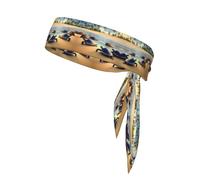 Turtles on the beach - Fascia per capelli sportiva double-face, unisex, per giocare a palla, fitness e attività all'aperto