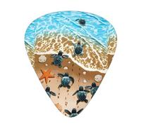 Turtles On The Beach Plettri per chitarra, 12 pezzi, per ukulele, basso, accessori