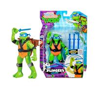 TURTLES - Personaggio Leonardo Alto 15 Cm, Action Figure Tartarughe Ninja Articolata Dotata Di Accessori E Funzione Meccanica Interattiva Lancia Armi, Per Bambini Dai 3 Anni