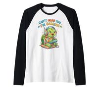 Turtles Reptiles Gamer, Gaming Can't Hear You I'm Gaming Maglia con Maniche Raglan
