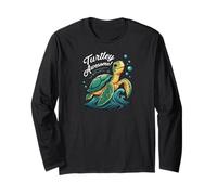 Turtley Awesome Cute Sea Turtle Ocean Pun Maglia a Manica