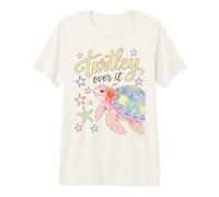 Turtley Over It Funny Sea Turtle Pun Sarcastic Saying Maglietta Premium