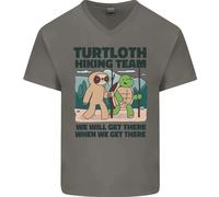 Turtloth Escursioni Squadra Tartaruga Bradipo Uomo Scollo A V Cotone T-Shirt