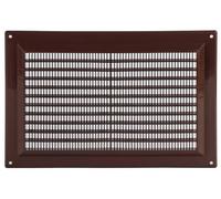 TURvent Griglia di ventilazione per pareti e soffitti, 250 x 170 mm, colore: marrone, per tubi di scarico e alimentazione sistemi HVAC, coperture piatte per apertura condotti