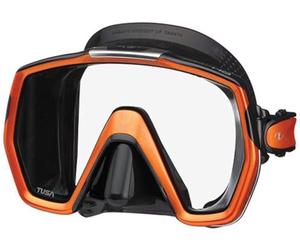 Tusa Freedom HD - Maschera sub subacquea snorkeling, Nero/Arancione