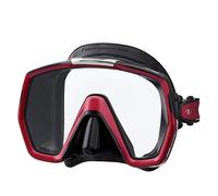 TUSA Maschera Subacquea M1001 Freedom HD Colore Silicone Nero/Telaio Rosso Metallizzato
