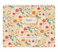 Tuscan Delight | 2027 7.5 x 6 Inch Monthly Double-View Easel Desk Calendar | BrownTrout | Art Design Pattern