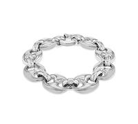Tuscany Silver Bracciale da Donna in Argento Sterling con Maglia Placcata Rodio da 20 cm/8"