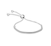 Tuscany Silver Bracciale regolabile da donna in argento sterling con catena Snake e Box 23cm/9"
