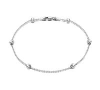 Tuscany Silver Cavigliera da Donna in Argento Sterling con Sfere da 4 mm di Lunghezza 23 cm/9"