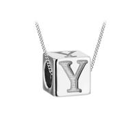 Tuscany Silver Collana con cubo-lettera in argento sterling per donna - Lettera Y