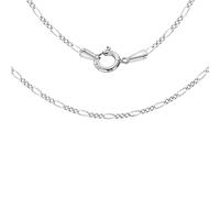 Tuscany Silver Collana da Donna in Argento Sterling con Catena Figaro 1,8 mm da 46 cm/18 Pollici