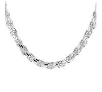 Tuscany Silver Collana da Donna in Argento Sterling con Catena Rope Solida da 4 mm a Taglio Diamante da 51 cm/20 Pollici