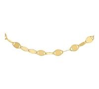 Tuscany Silver Collana in Argento Sterling Placcata Oro Giallo 2.6 mm Flat Mirror Link Chain di Lunghezza 46 cm/18 pollici