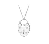 Tuscany Silver Donna Argento sterling Pendente lucchetto 16,2mm x 24,7mm con catena 46cm/18