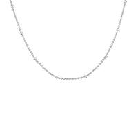 Tuscany Silver Donna in Argento Sterling 1,5mm Catena a Pallini e Trace Necklace/Bracciale