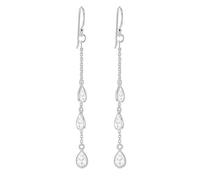 Tuscany Silver Orecchini a catena con cubic zirconia in argento sterling per donna