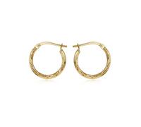 Tuscany Silver Orecchini a cerchio da donna in argento Sterling 9 ct