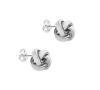 Tuscany Silver Orecchini a lobo con nodo lucido da 12 mm in argento sterling per donna