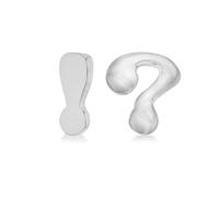 Tuscany Silver Orecchini a lobo con punto interrogativo e punto esclamativo in argento sterling per donna