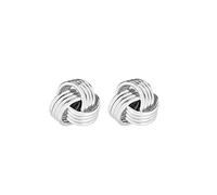 Tuscany Silver Orecchini a perno con nodo da 8mm in argento sterling per donna