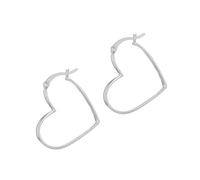 Tuscany Silver Orecchini creola a cuore 23mm x 25mm in argento sterling, per donna