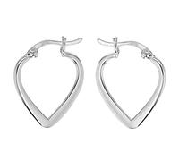 Tuscany Silver Orecchini creoli a cuore da 17.3 x 19 mm da donna in argento sterling