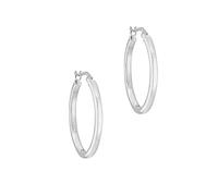 Tuscany Silver Orecchini creoli ovali da donna in argento sterling