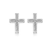Tuscany Silver Orecchini croce Stardust in argento sterling per donna