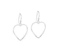 Tuscany Silver Orecchini cuore aperto placcato rodio da donna in argento sterling