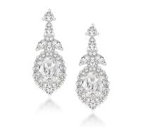 Tuscany Silver Orecchini pendenti a goccia con zirconi bianchi in argento sterling per donna