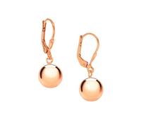 Tuscany Silver Orecchini pendenti a sfera 10 mm placcati oro rosa da donna in argento sterling