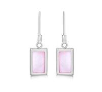 Tuscany Silver Orecchini pendenti con madreperla rosa in argento sterling per donna