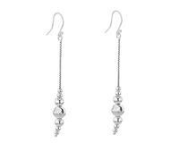 Tuscany Silver Orecchini pendenti con perline etniche da 7 x 61 mm da donna in argento sterling