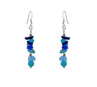 Tuscany Silver Orecchini pendenti con perline turchesi in argento sterling per donna