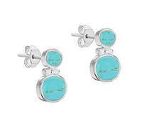 Tuscany Silver Orecchini pendenti Pupazzo di Neve con turchese in argento sterling per donna