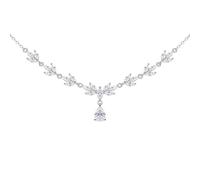 Tuscany Silver Set di gioielli da donna in argento sterling placcato al rodio con vetro colorato marquise e lacrima con zirconia cubica, Misura unica, Argento sterling, Non pietra preziosa