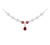 Tuscany Silver Set di gioielli da donna in argento sterling placcato al rodio con vetro colorato marquise e lacrima con zirconia cubica, Misura unica, Argento sterling, Non pietra preziosa