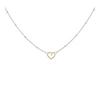 Tuscany Silver Set di gioielli da donna in argento sterling placcato oro con cuore e sfera, One Size, Argento sterling, Non pietra preziosa
