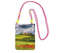 Tuscany Spring Borsa a tracolla per telefono per donne e uomini impermeabile mini borsa per cellulare portafoglio piccole borse a tracolla con cinturino regolabile da viaggio sacchetto per cellulare
