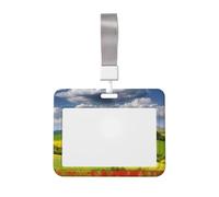 Tuscany Spring - Porta badge impermeabile con finestra trasparente per documenti, per donne, uomini, personale in ufficio, insegnanti, infermieri