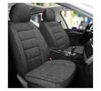 tusgt Set Coprisedili Auto Coprisedile Auto Universale Tessuto Lino Quattro Stagioni Cuscino Singolo Anteriore Traspirante Interno Camion Completamente Circondato Sedili Completo Auto(Black)