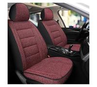tusgt Set Coprisedili Auto Coprisedile Auto Universale Tessuto Lino Quattro Stagioni Cuscino Singolo Anteriore Traspirante Interno Camion Completamente Circondato Sedili Completo Auto(Red)