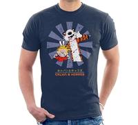 TusPersonalizables Maglietta in cotone - Calvin and Hobbes Retro, Blu navy, M