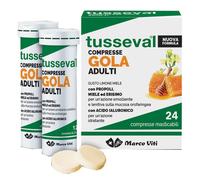MARCO VITI Tusseval-Gola Adulti, 24 compresse masticabili